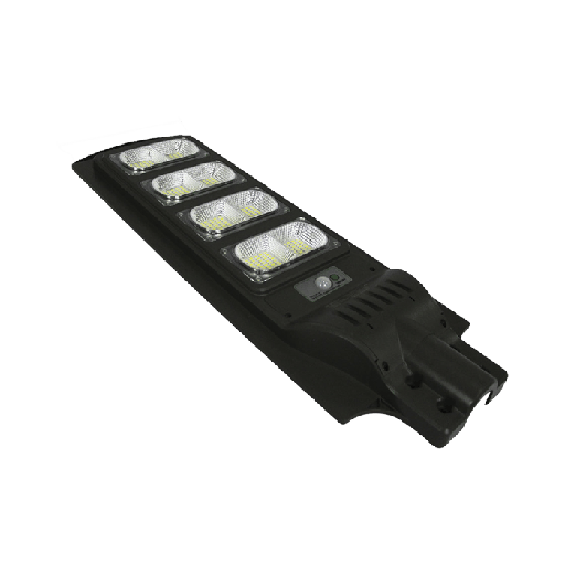 Alumbrado Publico con Panel Solar y Sensor de Movimiento de 160 W/ Luz fría 6 500 K/ Dimensiones 720 x 240 mm / Ángulo de Luz 120°.